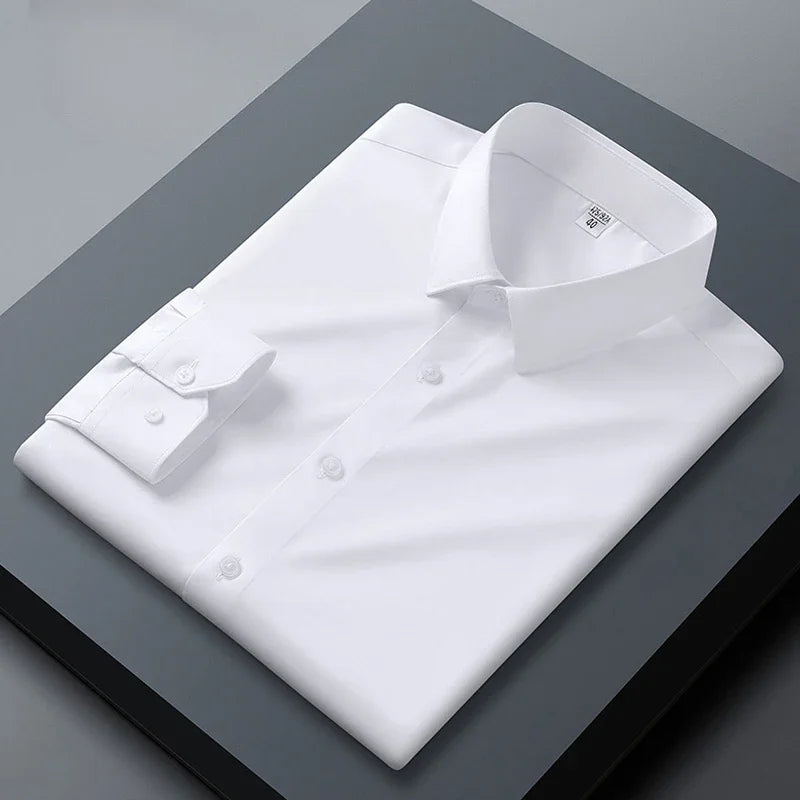 S-6XL Men's Long Sleeve Shirt Luxury Wrinkle Resistant | SAMAG