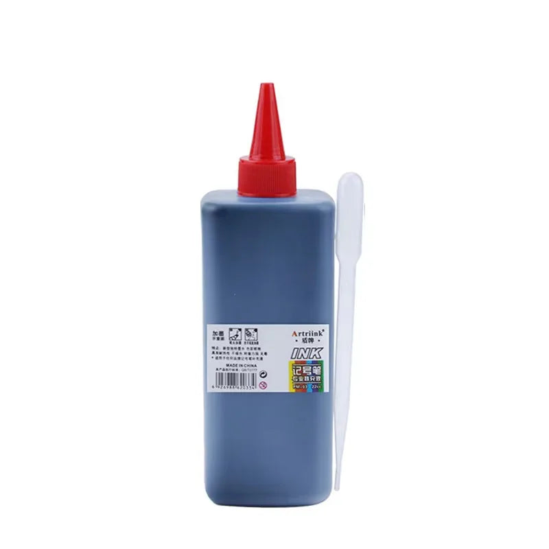500ml Jumbo Marker Refill Ink – Black/Red/Blue, Oil-Based Waterproof, Large Capacity for Office School Factory Warehouse Marking