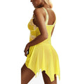 Sexy Women Lingerie Mesh Lace Nightie Nightgown Sleeveless Sling Nightwear Babydolls Dress Sexy Nightdress Exotic Sleepwear