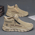 Men's High-Cut Casual Sports Shoes Anti-Slip Wear-Resistant Ankle Boots Outdoor Workwear Footwear for Comfortable Walking
