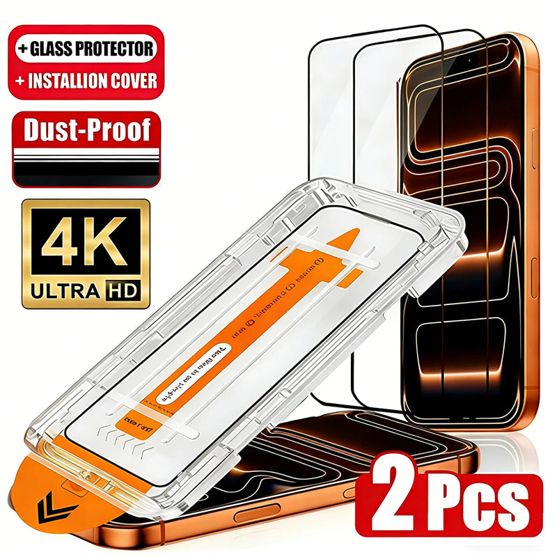 HD Tempered Glass Screen Protector, Full Coverage Ultra Clear Anti-Scratch Phone Screen Film, Compatible with iPhone 17 Pro Max/16/15/14/13/12 Series, Pro/Plus/Air Models