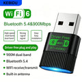 KEBIDU AX900 USB WiFi 6 Bluetooth 5.4 Adapter Dual Band 2.4G&5GHz Network Wireless Receiver Driver Free For Win 10/11 | SAMAG