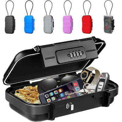 Travel Safe Lock Box Portable for Gym Anti - Theft Beach Waterproof Small Combination with Removable Chain | SAMAG