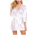 Women Satin Robes Summer Wrap Dressing Gown Bathrobe | SAMAG