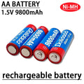 2026 New AA Rechargeable Batteries 9800Mah 1.5V New LED Lamp Toy Alkaline Rechargeable Battery Mp3