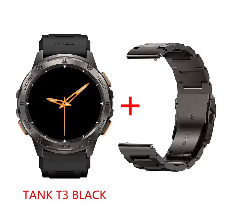 [Hot Selling] KOSPET TANK T3 Smart Watch For Men with Call and Text Digital Fitness Watches AMOLED AI Voice AOD BluetoothTracker