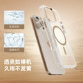 Luxury Magnetic Transparent Phone Case for iPhone 16 12 13 14 15 Pro Max for Magsafe Wireless Charge Shockproof Clear Cover