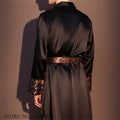 High Quality Men's Robe Pajamas Ice Silk Homewear Spring Summer New Long Sleeve Bathrobe Loungewear Loose Lingerie Sleepwear