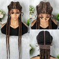32 inches Large Four Braid Lace Wig for Black Women Braided Wig  Full Lace Box Braids Wig Women Synthetic Braided