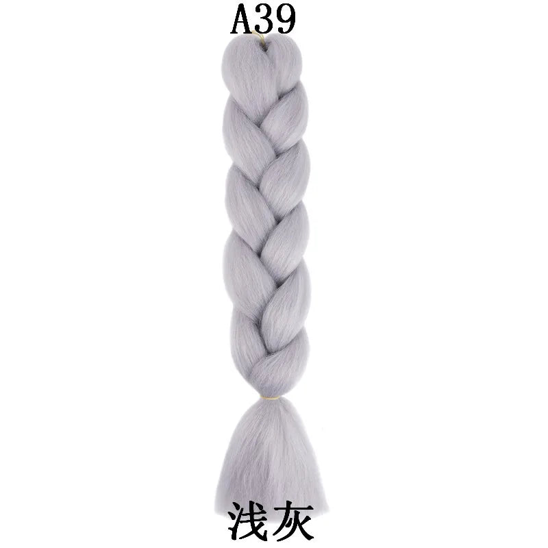 100g 24inch Jumbo Braiding Hair Synthetic Braiding Hair Braid in Hair Extensions Braids Hair for Twist for Daily Cosplay