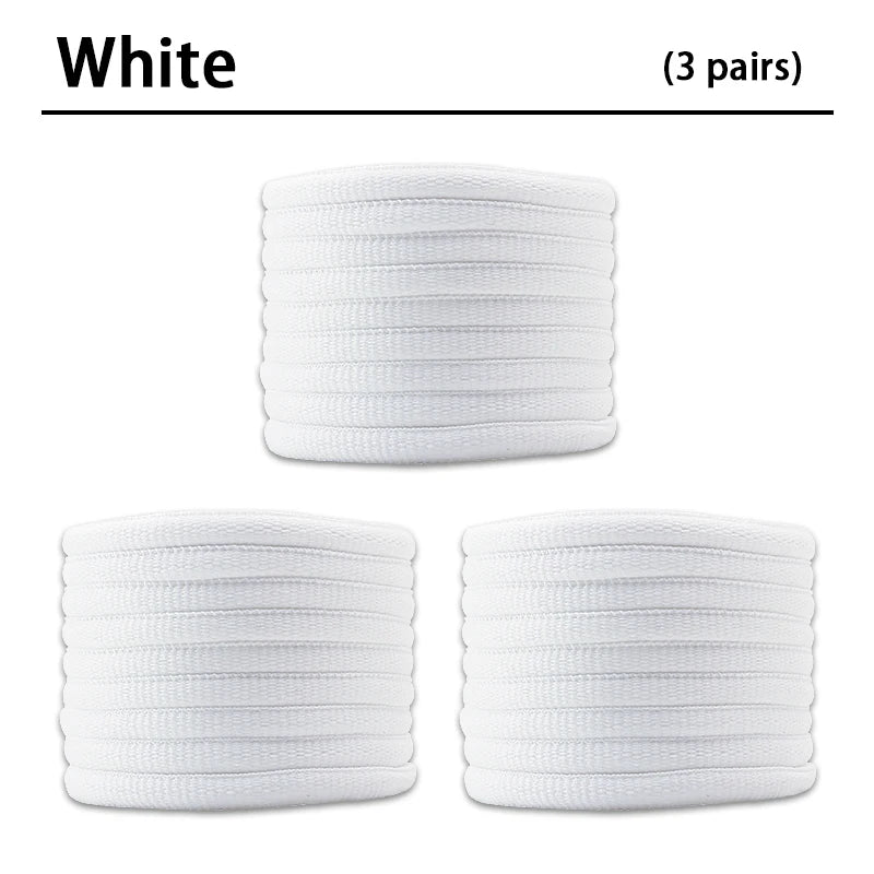 New Half Round High Quality Shoelaces 5mm Width Solid Color Shoelace Sneaker Classic Shoe Laces 1 Pair/3 Pair/5 Pair