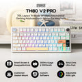 EPOMAKER TH80 V2 PRO 75% ANSI US QWERTY Layout Hot-Swap Gasket Tri-mode Wireless Mechanical Gaming Keyboard with RGB Backlight