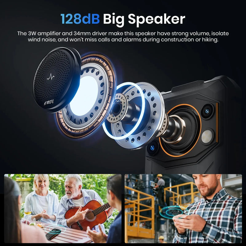 2025 NEW Fossibot F110 Pro 5G Rugged Phone Dimensity 6300 5G 8GB+128GB 50MP+8MP Camera 6.75 “ Screen 10000mAh Battery Android 15