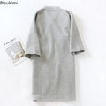 2026 Men's Casual Cotton Pajamas Dress Solid Warm Sleepwear Soft Loose Male Bath Robe Kimono Nightgown Home Clothes Men Robes