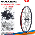 700C Road Bike Wheelset Parts V Brake 32H  100X135mm Double Layer Aluminum Alloy 2Bearing Hub Bicycle Wheel ROCKBAO