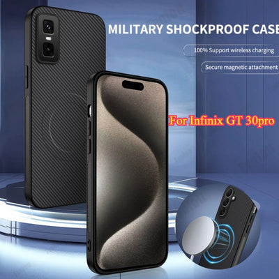Case for Infinix GT 30 Pro 5G Luxury Fiber Stripe Leather | SAMAG