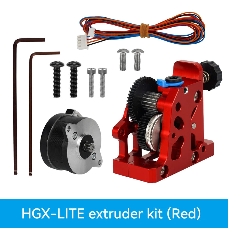 HGX LITE Extruder Dual Gear Extruder Hard Steel Reduction Gear High Speed Motor 3D Printer Parts for CR10 CR 10S Ender3 V2 VORON