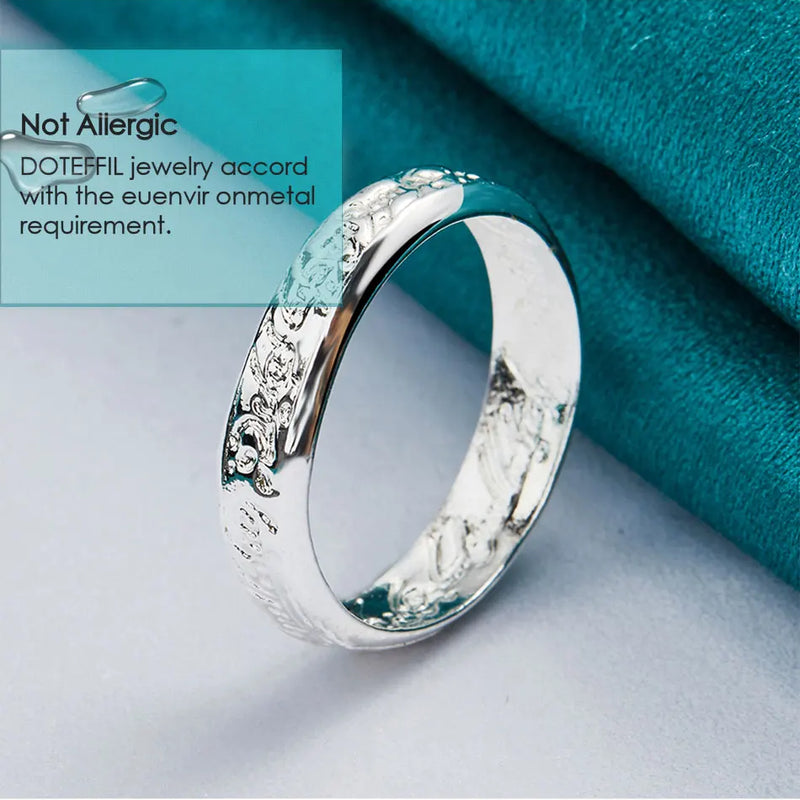 DOTEFFIL 925 Sterling Silver Mageweave Sculpture Ring For Wedding Engagement Party Jewelry