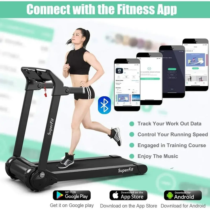 Space - Saving Electric Treadmill with App Control - View 2 | SAMAG