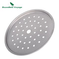 Boundless Voyage Camping Cooking Pot Multifunctional Titanium Steamer Soup Pot Frying Pan Set with Lid Outdoor Mess Kit Ti2057C