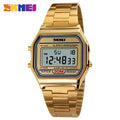 Fashion Men Stainless Steel Strap LED Display 3Bar Waterproof Digital Watch For Casual 1123 Sport Watches | SAMAG