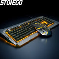 V1 USB Wired Mechanical Gaming Keyboard and Mouse Combo Ergonomic Keyboards Plating Mouse for PC Laptop Computer Gaming