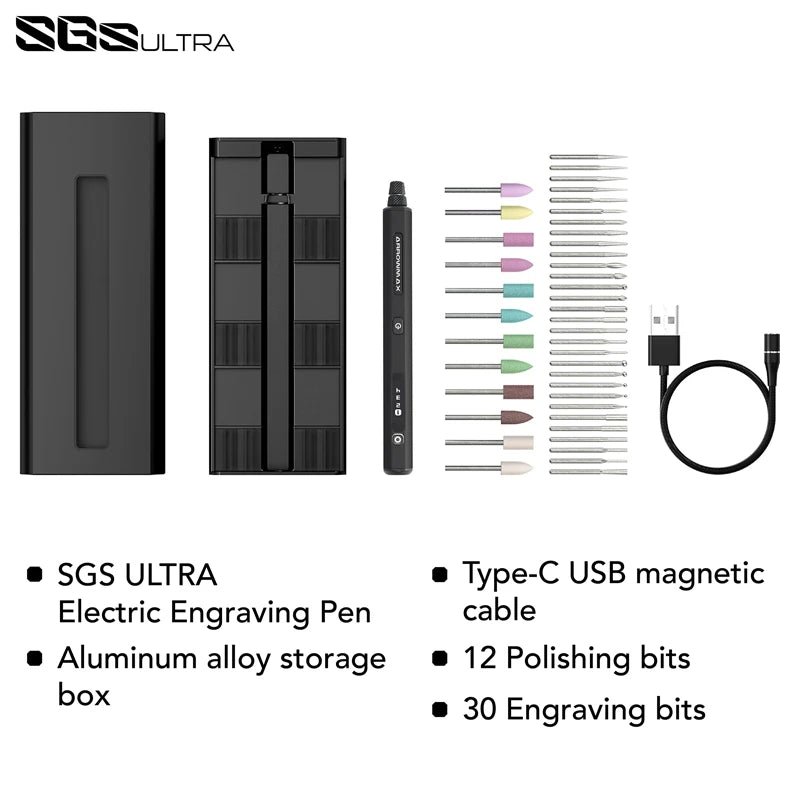 ARROWMAX SGS Engraving Pen Cordless Rotary Tool Kit Electric Mini Grinder with 42 Bits for Crafts Metal Wood - View 7 | SAMAG