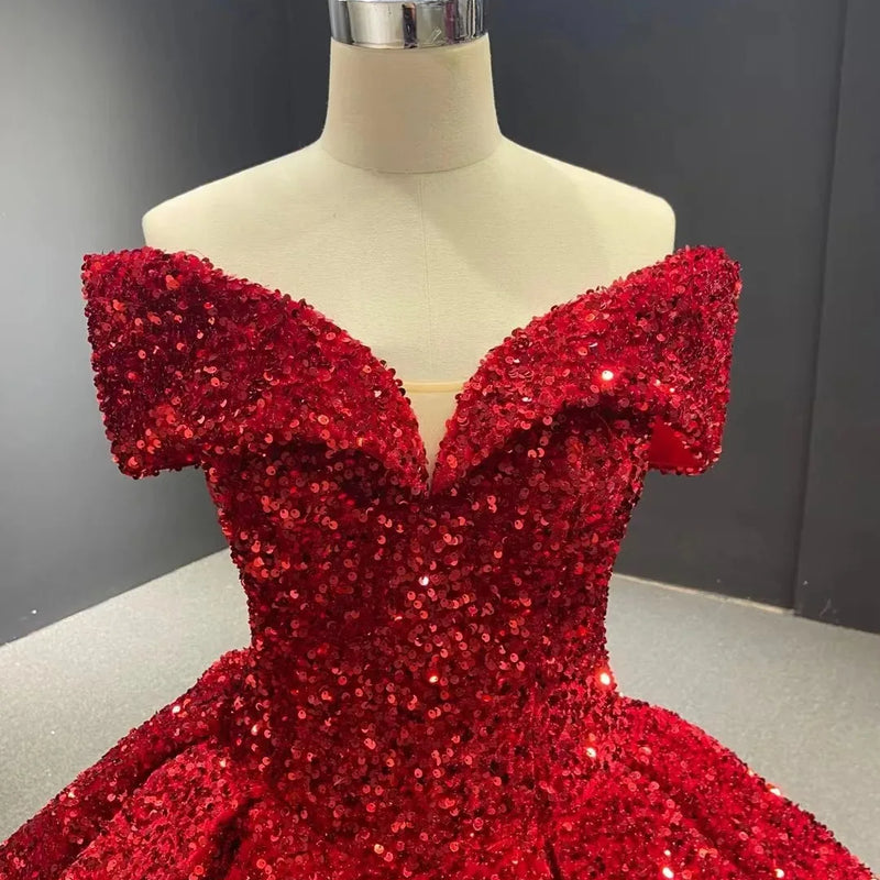 Red New Simple Bridesmaid Dresses For Wedding Off | SAMAG