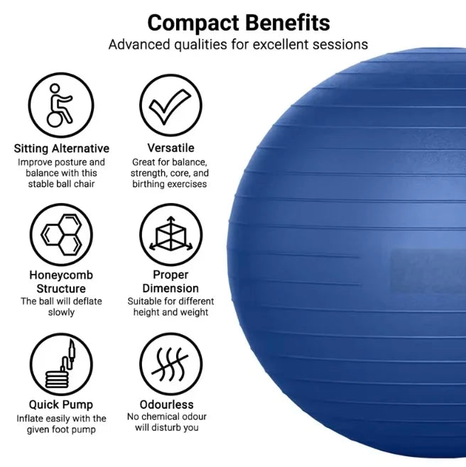 Yoga Ball 75cm Explosion-proof Gym Equipment for Pilates | SAMAG