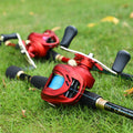 Sougayilang Baitcasting Fishing Rod and Reel Bag Set 1.8-2.4m Telescopic Rod and Metal Spool Fishing Reel for Bass Fishing Pesca