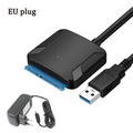 USB 3.0 to SATA Cable SATA III Hard Drive Adapter Converter for 2.5" 3.5" SSD HDD Hard Drive Disk with 12V/2A Power Adapter