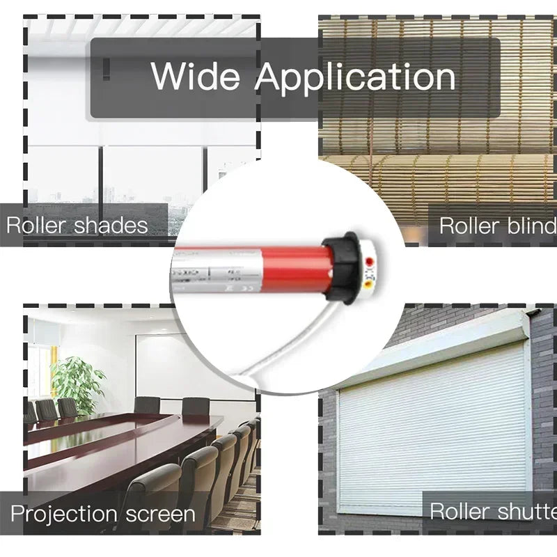 Customized Smart 25mm Curtain Motor Electric Roller Blinds Shutter Tubular Motor 38mm Tube Tuya Wifi Curtain Switch Moudle Alexa