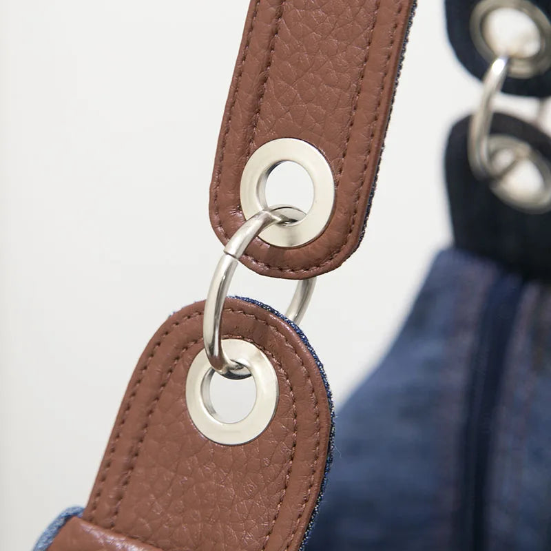 Denim Women Shoulder Bag Large Capacity Female Hobos Handbag Design Casual Big Totes Blue Ladies Hand Bags Canvas Crossbody Bags