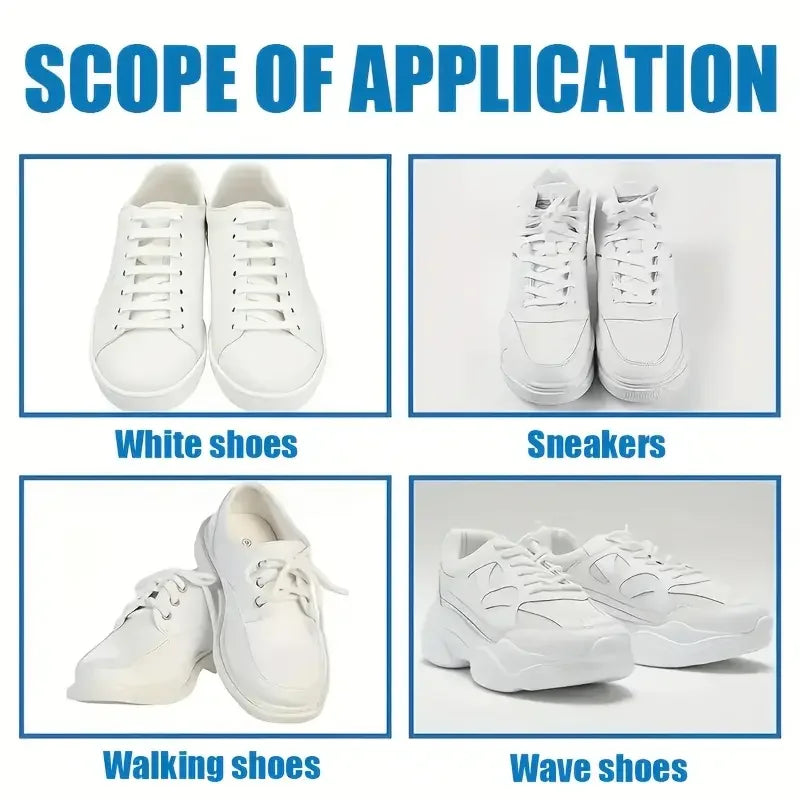 LOORSAN White Shoe Cleaning Cream - No-Rinse Stain Remover Instant Whitening for Canvas & Leather Sneakers