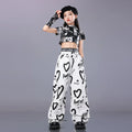 Hip Hop Kids Cool Crop Top Street Dance Love Pants Girls | SAMAG