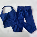 1-2pcs Gym Set Women Backless Tank Tops High Waist Scrunch Seamless Shorts High Waist Yoga Leggings Workout Sets Gym Suit