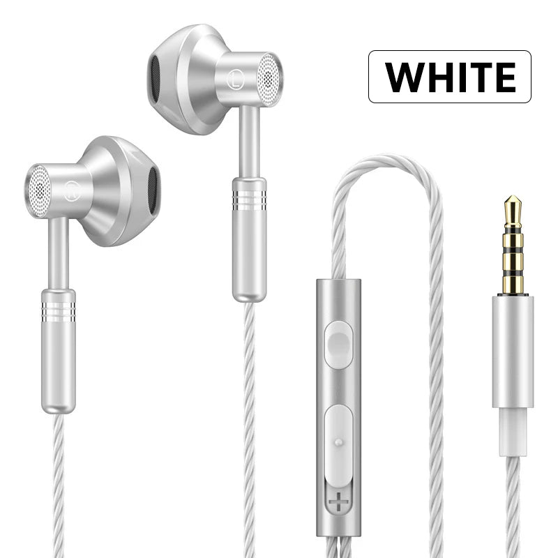 OLAF Metal 3.5mm Headphones Wired Earphones Gaming Earbuds Sports Headset With Microphone For Smart Phones Samsung Xiaomi Huawei