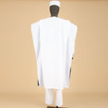 African Men Clothing Agbada Robe Dashiki Shirts Ankara Pants Tribal Hat Wedding Evening Outfits 4 Pieces - View 4 | SAMAG