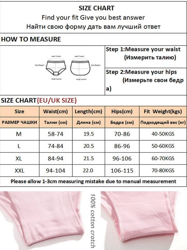 6pcs Cotton Women's Lingerie M-XXL Solid Seamless Panties Sexy Breathable Low-Waist Briefs Female Soft Comfortable Underpants