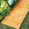 NonSlip Wooden Garden Pathway Decorative Solid Wood Outdoor Walkway Weatherproof Easy Installation Garden Walkway Beach