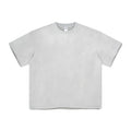 QICHE Spray Washed Faded Brushed Matching Set Men Women 2026 Summer Loose Short Sleeve Shorts