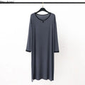 2026 Spring Summer Men's Modal Robes Pajamas Shower Mid-long Knee Length Thin Bathrobe Loose Plus Size Man Homewear Sleep Dress