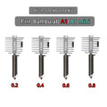 Upgraded Hotend Kit For Bamb Lab A1/A1 Mini Fast Speed Hot End Assembly 0.2/0.4/0.6/0.8mm Hardened steel Nozzle 3D Printer Part