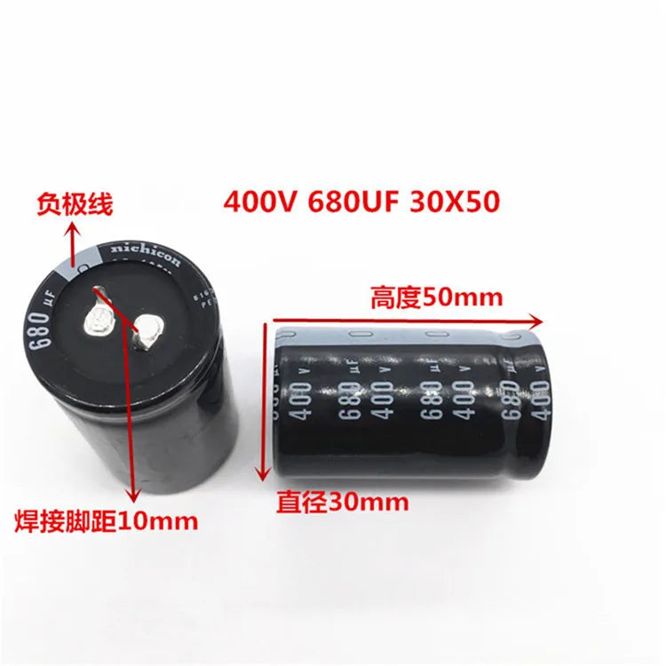 1PCS-20PCS  400V680UF 30X50 Nichicon electrolytic capacitor 680UF 400V 30 * 50 GG 105 degrees Hight quality