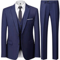 Men's Burgundy 2-Piece Suit Set (Blazer + Trousers Only, No Vest Included),Slim Fit Formal Business Wedding Party Jacket & Pants