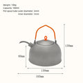 0.5L Titanium Pour Over Coffee Kettle with Removable Spout, Lightweight Camping Tea Pot for Boiling Water Hiking Backpacking