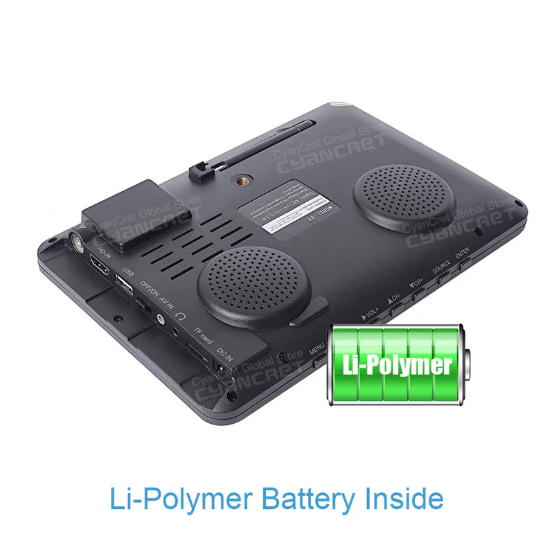 LEADSTAR D8 Portable TV 8 Inch DVB-T2 ATSC ISDB-T tdt DTT Digital and Analog Mini Small Car Television Support TF MP4 H.265 AC3