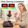 Tenlamp G3 Podcast Equipment Bundle Kit, Studio Sound Card Audio Mixer with Dynamic Condenser Wireless Mic, DJ Mixing Station Voice Changer for PC Smartphone Gaming Streaming Singing Recording YouTube