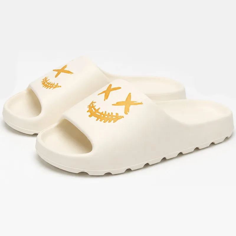 Women's Slippers Non-Slip Slides Summer Fashion Slippers Women's Sandals Outdoor Indoor Shoes Men Slides Casual Thick-sole EVA