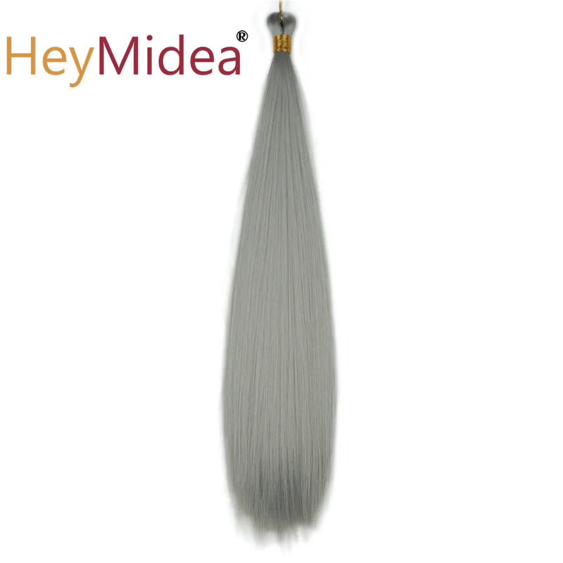 22-28Inch Straight Pony Hair Bundles Crochet Braids Hair Silky Colorful Synthetic Braiding Hair Ombre Synthetic Hair For Women